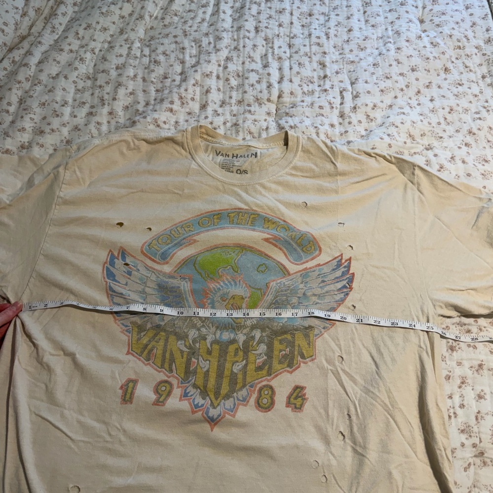 Van Halen 1984 Tour Tee - Cream Graphic Shirt - Picture 4 of 6